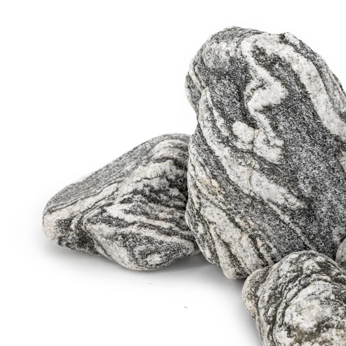 KINGRUI Aquarium Rocks Silver Seiryu Rock 5lb Natural Stone for Fish Tanks, Terrariums, Bonsai, Garden Decoration, Micro Landscapes & Reptile Terrariums(2-5inch 4-5Pcs)