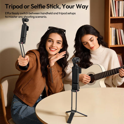 ULANZI MA66 Camera Tripod Compatible with DJI OSMO Pocket 3/Pocket 4,Quick Release Camera Stand with 1/4 Mount,Uka & Arca-Swiss Magnetic Foldable Selfie Stick,Mantis Hook Stand for Desktop Video Live