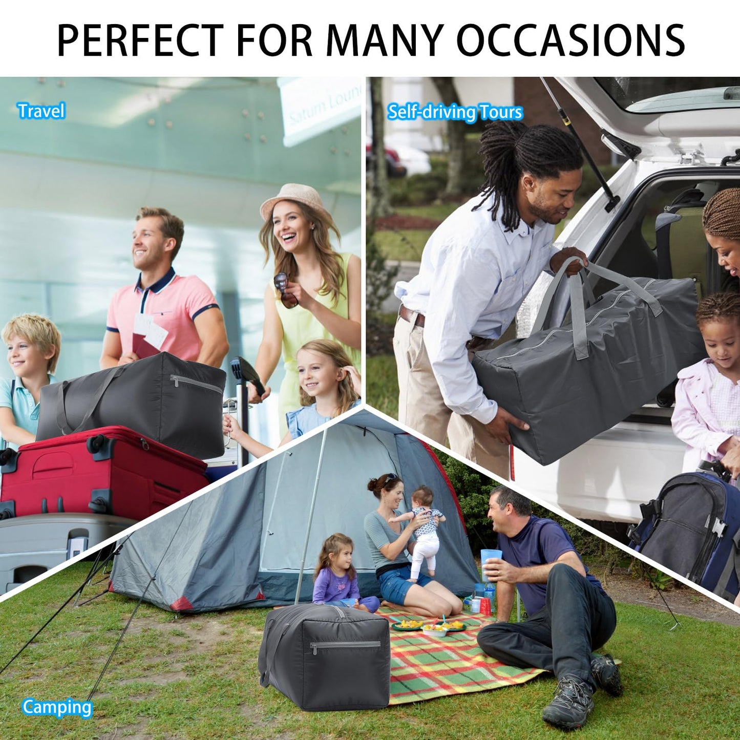 Foldable Duffel Bag 30" / 75L Lightweight with Water Resistant for Travel