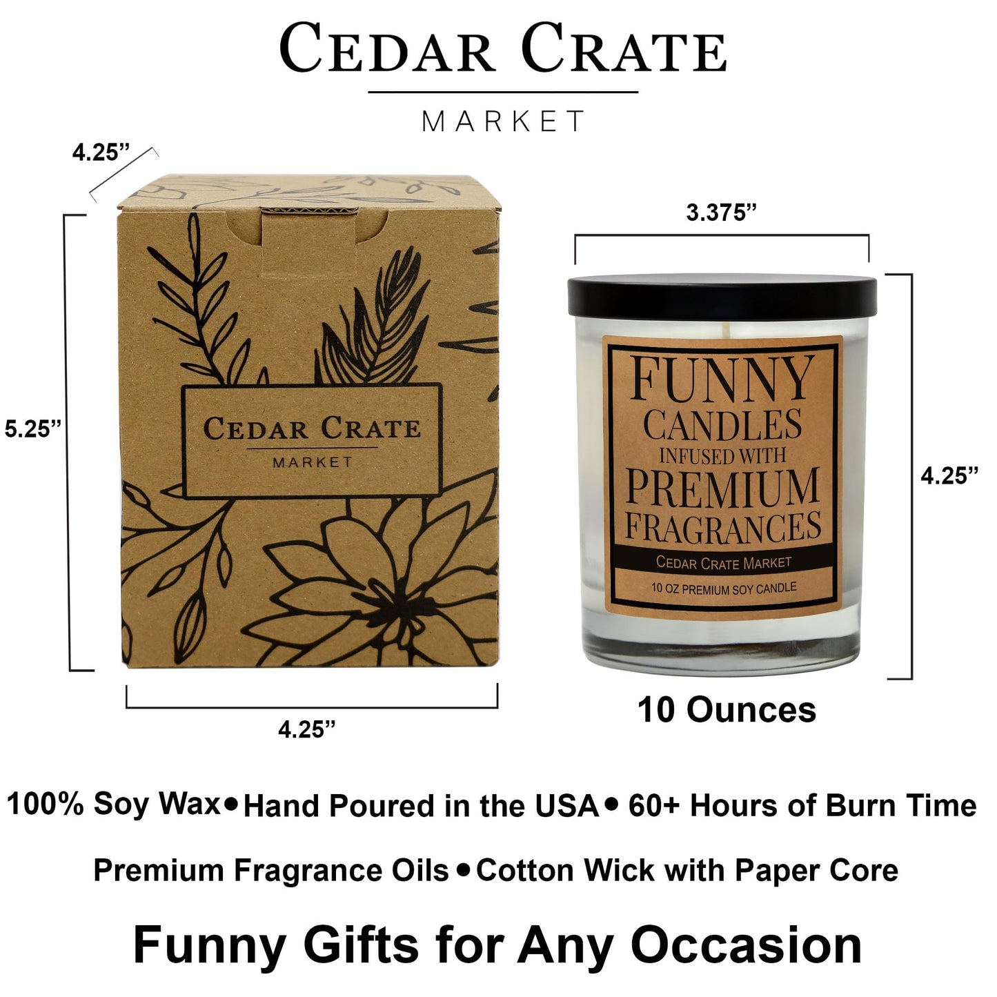Cedar Crate Market Funny Dog Candle - “Sorry The Dog Farted” Soy Candle | Pet Odor Eliminator Gift | Orange Mango Goji Berry Scented| Hand-Poured USA Made, Pet Owner Gift, Housewarming, Gag