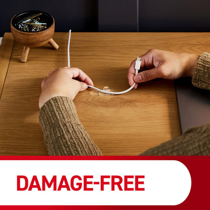 Command Round Cord Clips, Damage Free Hanging Cable Clips, No Tools Wall Clips for Hanging Electrical Cables, 13 Clear Cord Clips and 16 Command Strips