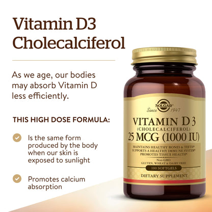 Solgar VIT. D3 25 UG/(1000iu) 100 Softgel
