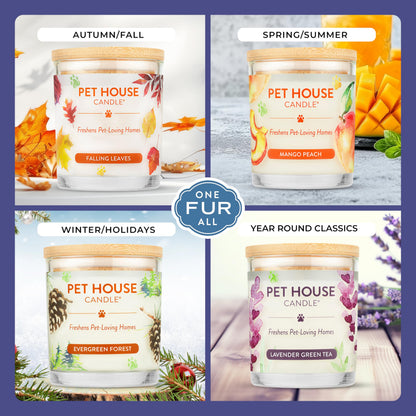 Pet House Candles, Plant-Based, Long Lasting, Pet Friendly Candles for Home, 60 Hour Burn Time - Herb Garden, 9 oz
