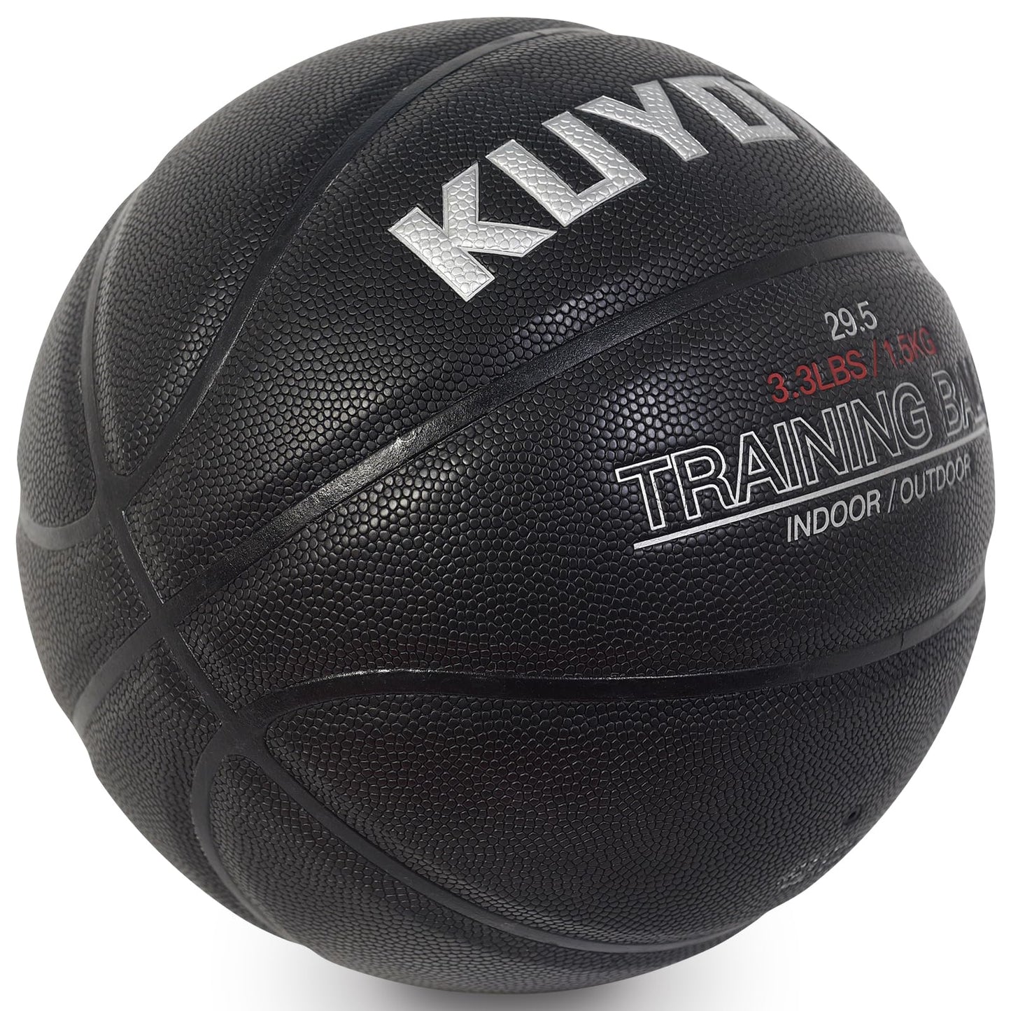 KUYOTQ 3.3LBS 29.5" Weighted Heavy Basketball Composite in&Outdoor Trainer Basketball for Improving Ball Handling Dribbling Passing and Rebounding Skill (deflated, Size 7)