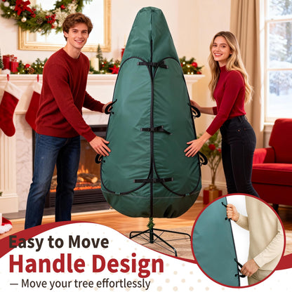 BakCover Upright Christmas Tree Storage Bag 7.5 Ft, Christmas Tree Cover Fit for 6 Ft to 7.5 Ft, Christmas Tree Covers for Upright Storage, Christmas Tree Bag