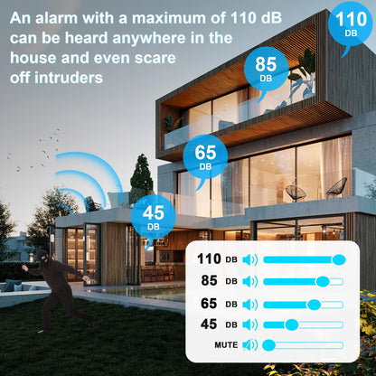 SanJie Wireless Door Chime Sensor, When Door Opens, Entry Alarm for Business/Home/Kids, 5 Adjustable Volume Ringer Alert 2 Sensors + 1 Receivers, 500 FT Range,26 Chimes