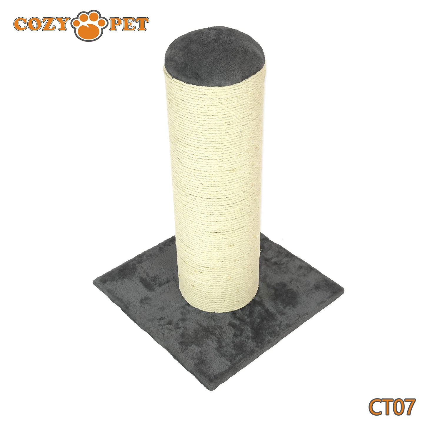 COZY PET Deluxe Fat Boy Super Large Cat Scratching Post Scratcher Activity Centre with Heavy Duty Sisal in Dark Grey XXL CT07-Dark Grey.