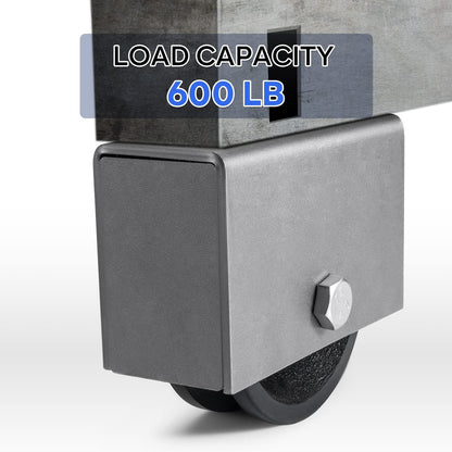 Handsammu 4"x 1.5" V-Groove Wheel with Box - cast Iron Wheel,Capacity up to 600 Lb. Use for Slide Gate,Rolling Door with V-Track（1 Wheel with Box）