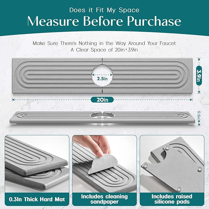 Faucet Mat for Kitchen Sink