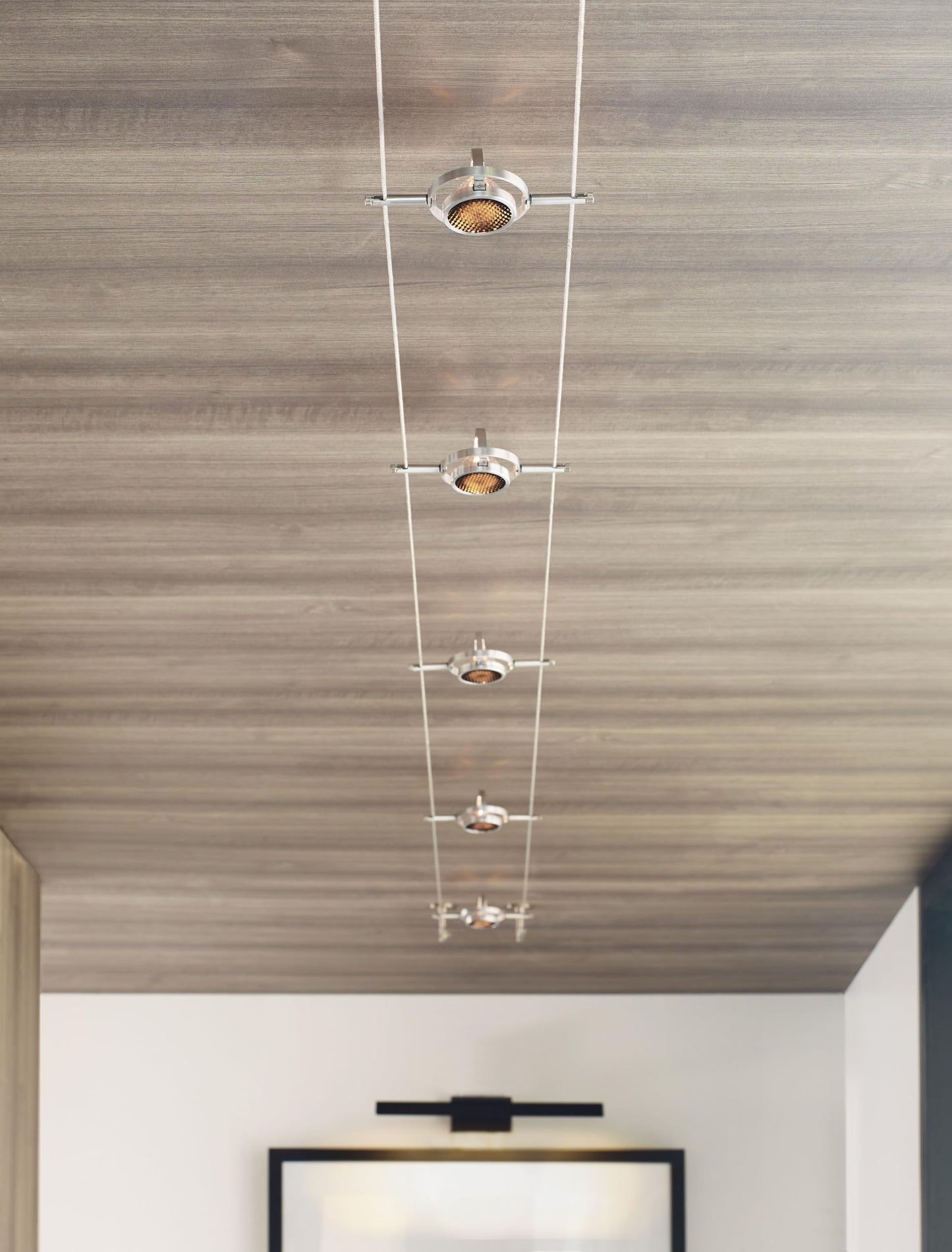 Tiella 800CBL5PN-LED, Accent Electronic Low Volt Surface Track Lighting Kits, LED Compatible, Nickel