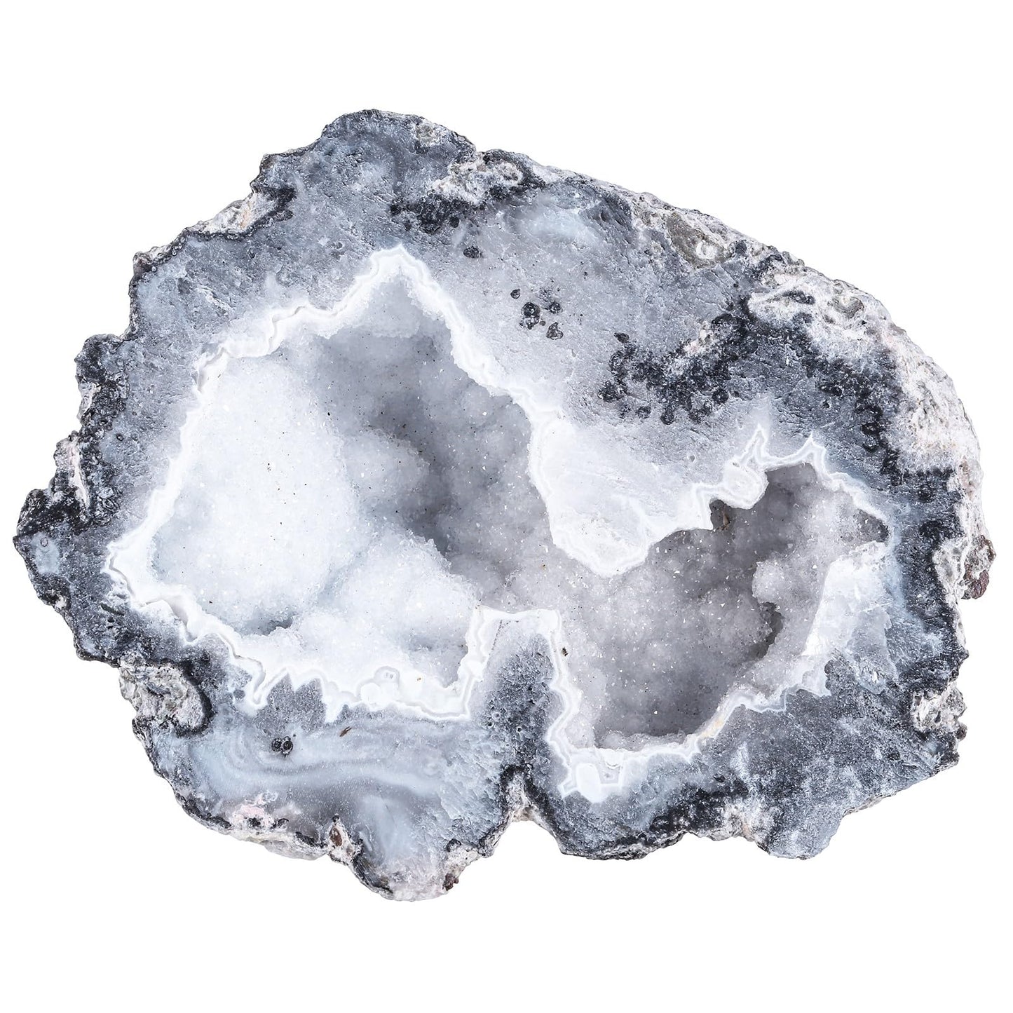 TUMBEELLUWA Natural Agate Geode Quartz Crystal Cluster for Wicca Reiki Healing, Irregular Mineral Stone Specimen for Home Office Decor, 0.44-0.66 LB