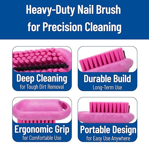 SPARTA Nail Scrub Brush Commercial-Grade, Heavy-Duty Hand and Fingernail Brush