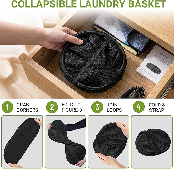 BATTOO Deluxe Strong Mesh Pop up Laundry Hamper Basket