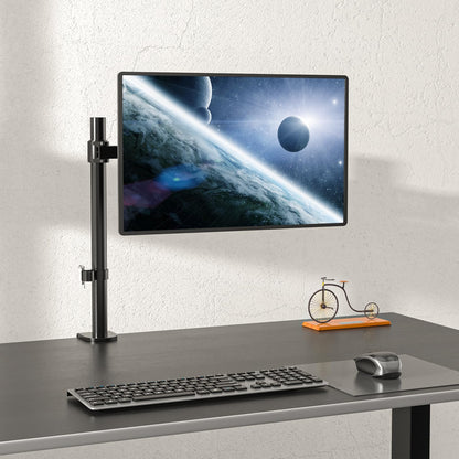 WALI Monitor Arm Mount for Desk, Single Extra Tall Computer Desk Mount, Monitor Bracket Mount Stand Single, up to 32 inch, 22 lbs (M001XL), Black