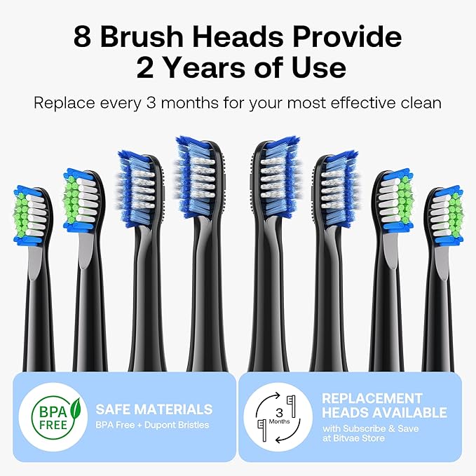 Bitvae ADA Accepted Electric Toothbrush, Travel Toothbrush Rechargeable