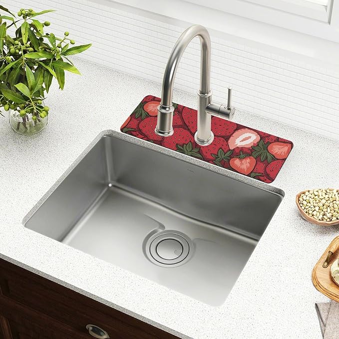 Kitchen Sink Splash Guard 2 PCS 30 Inch Sink Faucet Mat Splash Guard