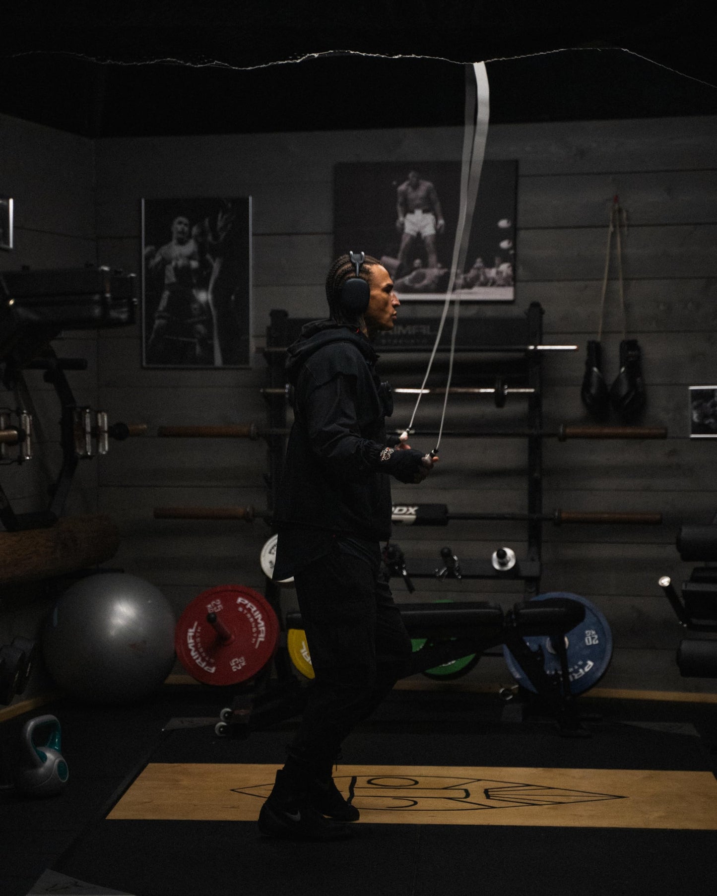 BOXROPE, A Jump Rope Made For Boxing, Tangle-Free, 15% Heavier Than A Normal PVC Rope, Boxer Jump Rope, Adjustable, Includes Grip Tapes For More Grip, Skipping Rope for Boxers, Premium Quality (Grey