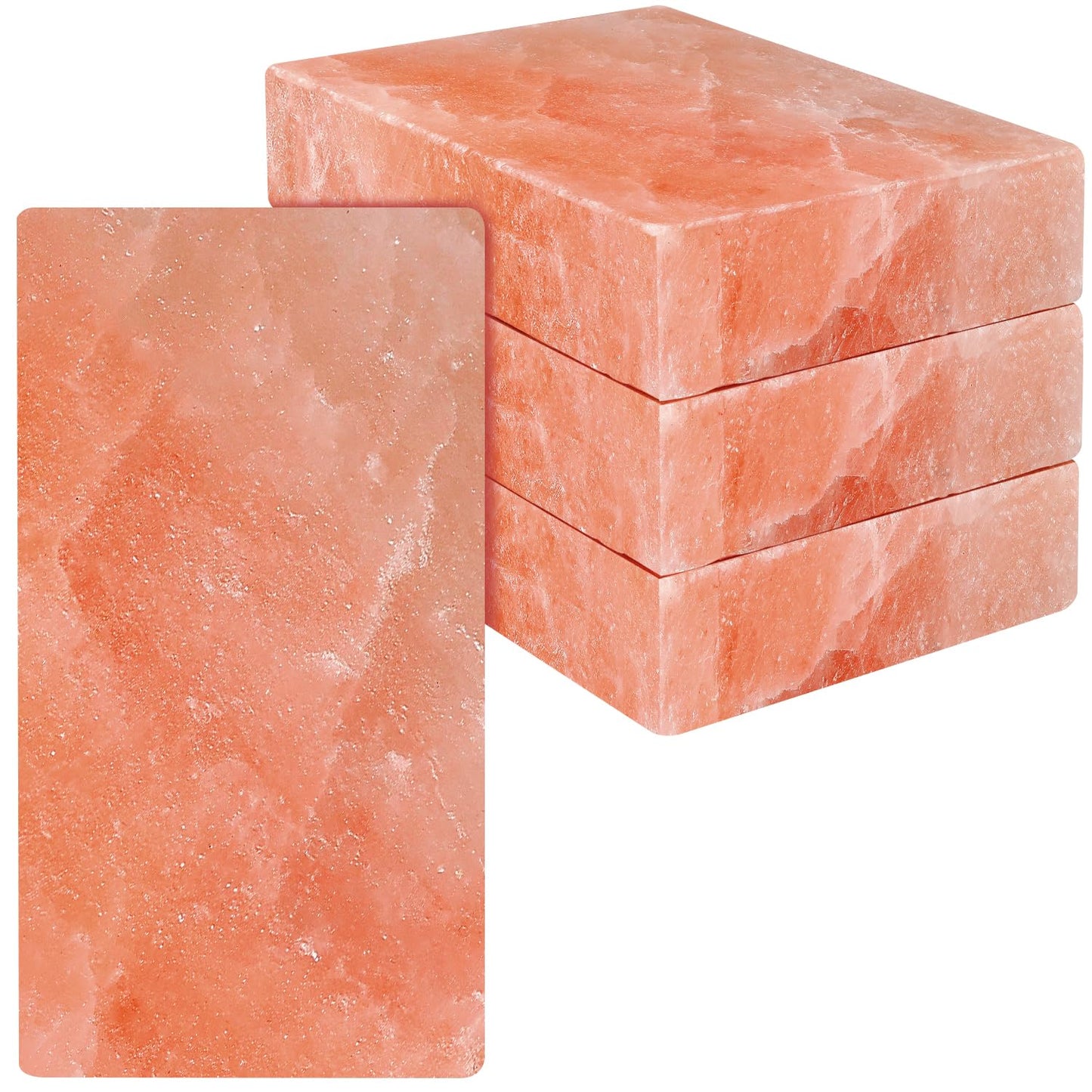 UMAID Himalayan Salt Block 4-Pack, 8x4x2 Inches – Natural Pink Mineral Block for Horses, Cows, Goats & Sheep – Long-Lasting Livestock Salt Supplement