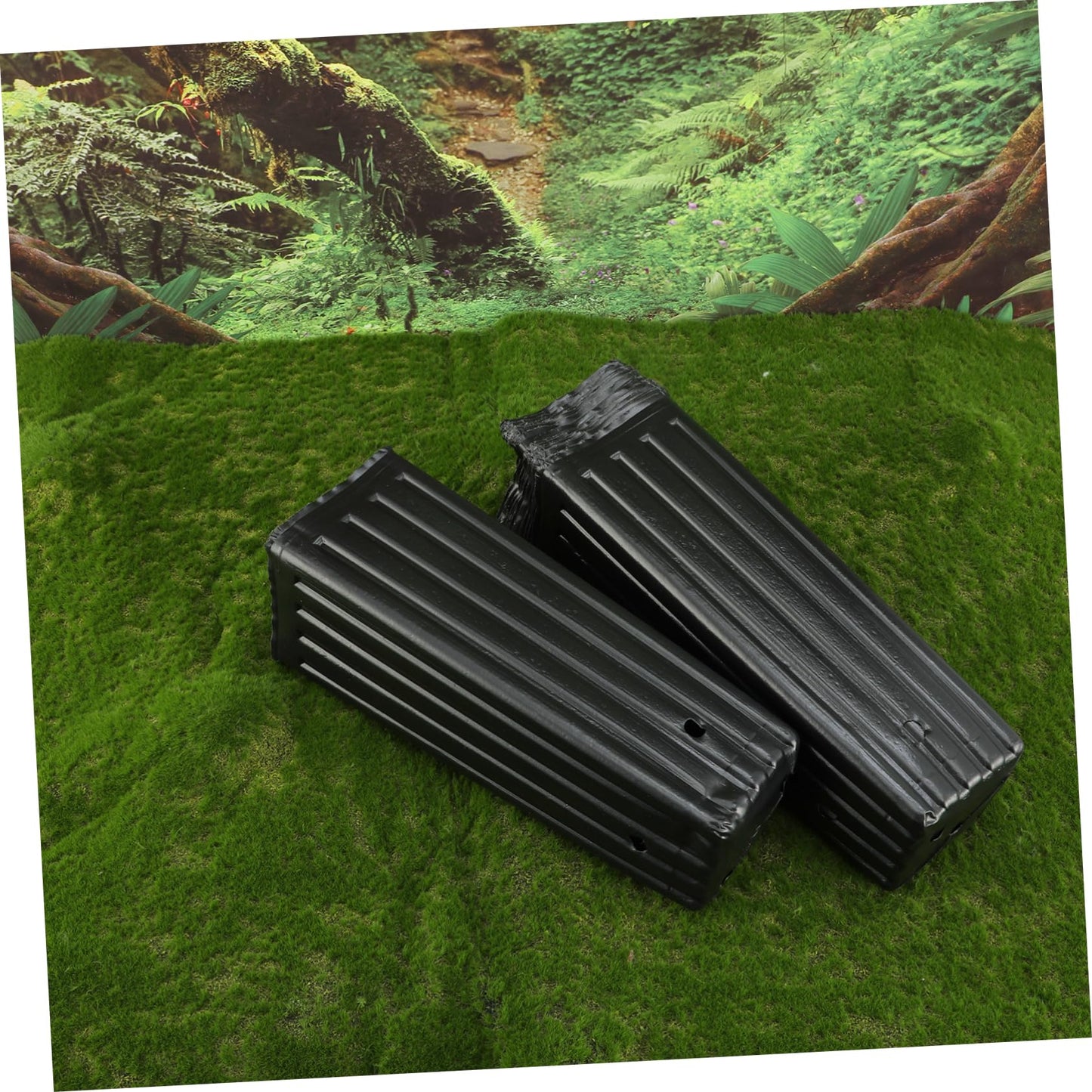 YARNOW 50pcs Tall Nursery Pots for Trees, 11.8 x 3.9 Inch, Black Plastic Grow Bags with Drainage Holes for Vegetables, Fruits, and Flowers