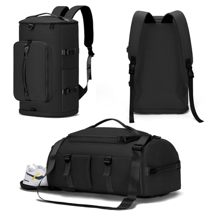 MIYCOO Gym Bag for Men Women with Shoes Compartment - Duffle Bag, Travel Backpack, Sports Backpack, Weekender Overnight Bag with Wet Pocket - Black