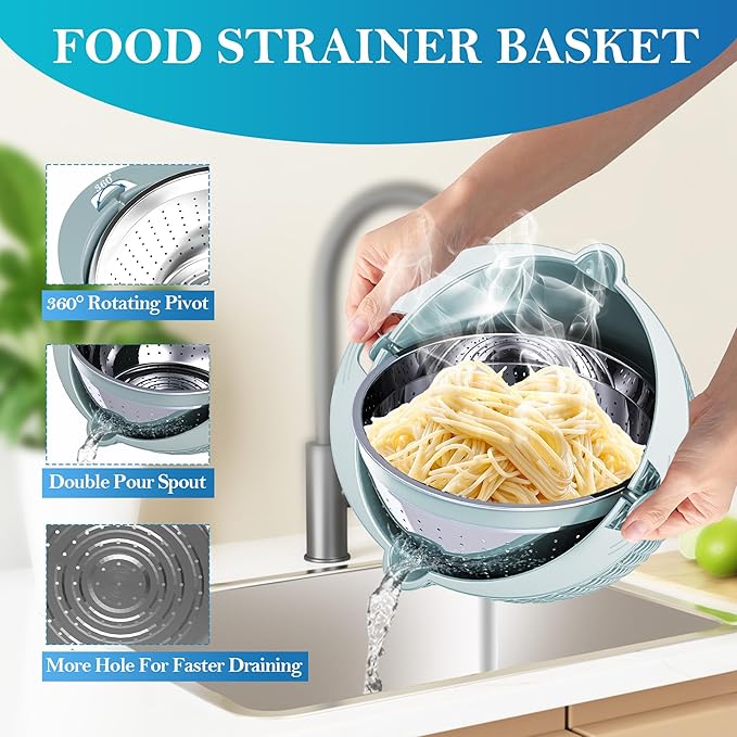 4 in 1 Colander with Mixing Bowl Set, Colander
