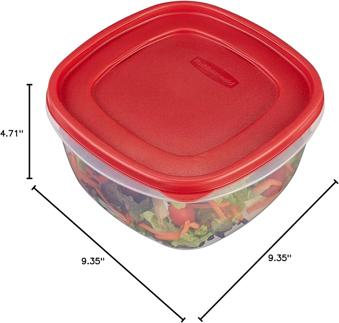 Rubbermaid Easy Find Lids Food Storage Container, 14 Cup, Racer Red