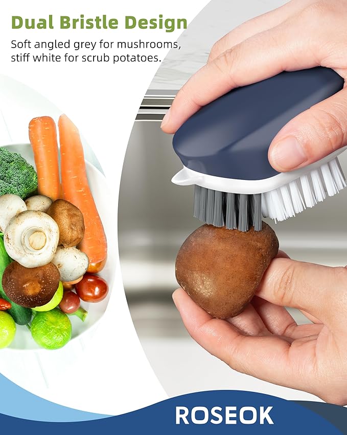 Potato Scrubber and Veggie Brush, Self-Standing Kitchen Brush