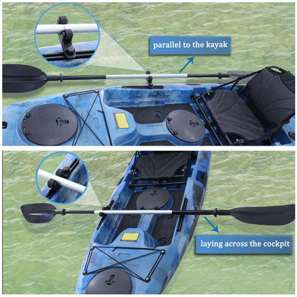 Huntury Kayak Track Paddle Holder, Save Kayak Track Space, Secure/Remove Paddles Fishing Nets and Fishing Poles, Track Mount Accessories