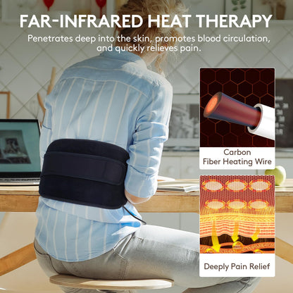 UTK Heating Pad for Back Pain Relief, Far Infrared Heating Pads with 20 Natural Jade Stones, Heating Fast, Hot Enough, Auto Shut Off, Smart Controller, 55'' Large Size Heat Pad for Back