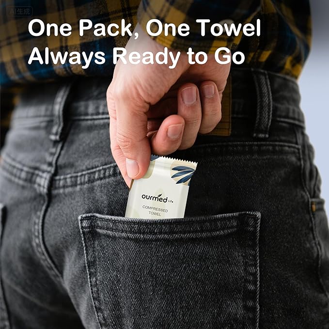 Ourmed Life Compressed Towel Tablets – Portable, Individually Wrapped