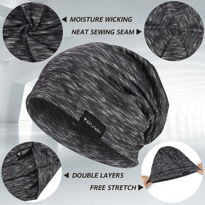 EINSKEY Lightweight Slouchy Beanie for Men Women, Oversize Thin Cotton Skull Cap Chemo Cap Night Sleeping Hat for All Seasons