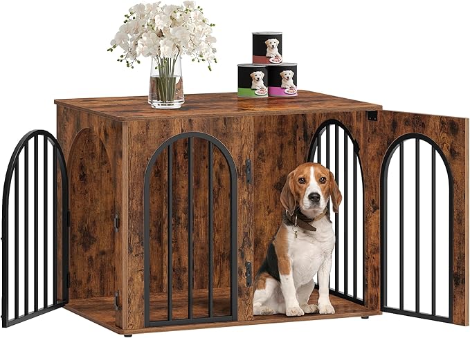 Hzuaneri 31.5'' Wooden Dog Crate Furniture, Indoor Dog Kennel Dogs Cage