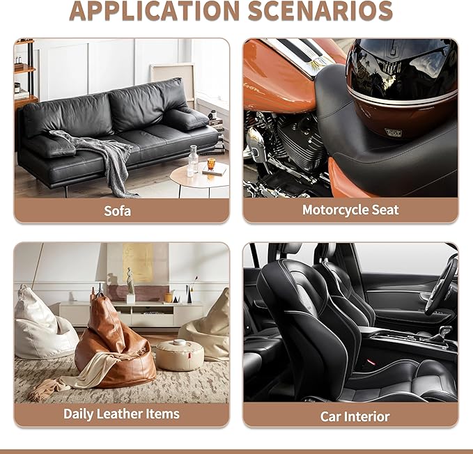 ONine Leather Repair Patch, Self-Adhesive Couch Patch, Car Seats Backpack