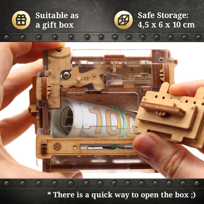 iDventure A-maze-ing Safe - Marble Run Money Puzzle box - Tricky gift packaging - 3D puzzle for adults - Escape Room game - brain teaser - birthday gift gadget for men - treasure box