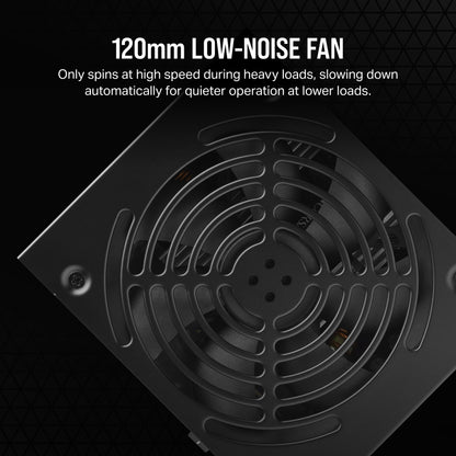 CORSAIR CX650 80 PLUS Bronze Non Modular Low-Noise ATX 650 Watt Power Supply - UK - Black