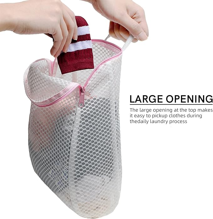 COMLIFE Set of 2 Delicates Honeycomb Mesh Laundry Bag, Use YKK Zipper,