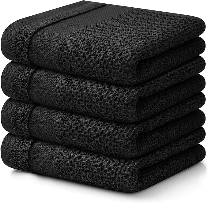 Homaxy 100% Cotton Waffle Weave Kitchen Towels, 13 x 28 Inches Super Absorbent