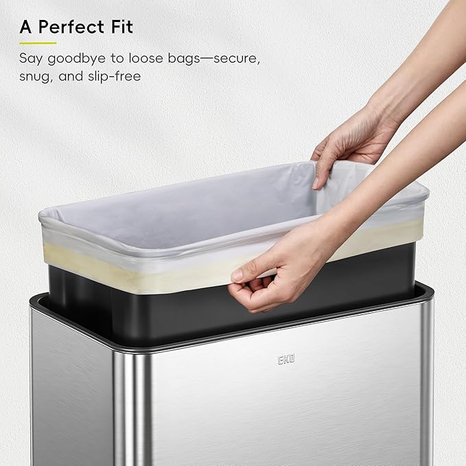 EKO 12.5 Gallon / 40-60 Liter, Extra-Strong Garbage Bags, Leak-Resistant