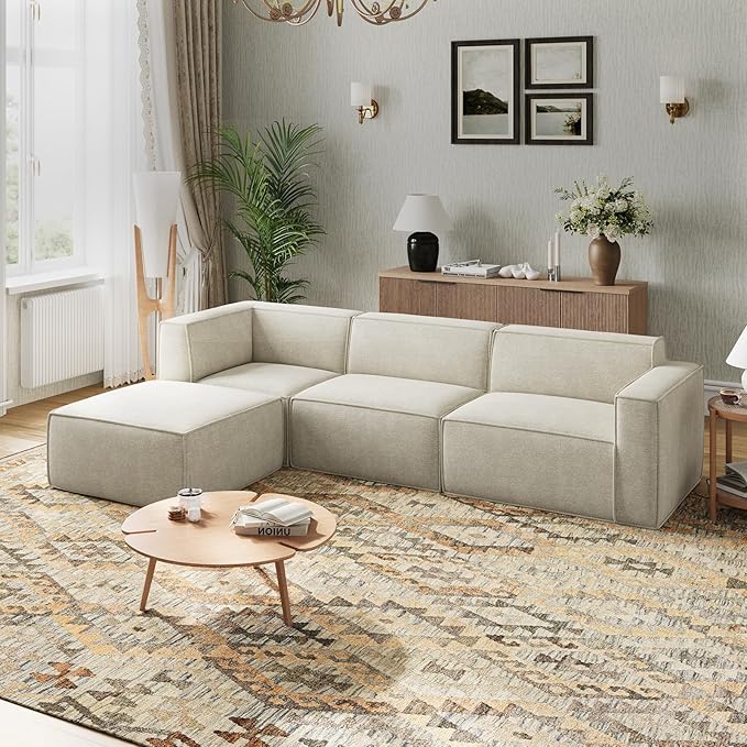 Novilla 109" Modular Sectional Sofa, No Assembly Cloud Sectional Couch