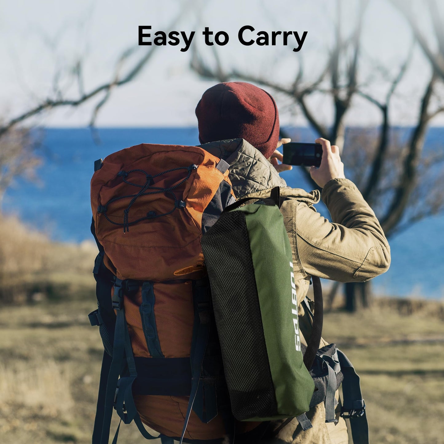 TOBTOS Ultralight Camping Chair, Portable Folding Backpacking Chair, Compact Camping Chair with Carry Bag for Outdoor Camp Hiking Backpack Beach Travel (Green)