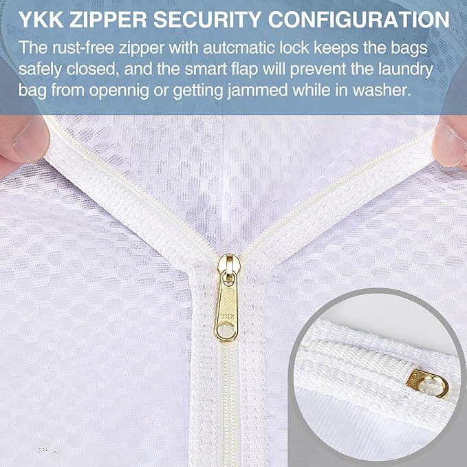 3 pcs Durable Honeycomb Mesh Laundry Bags