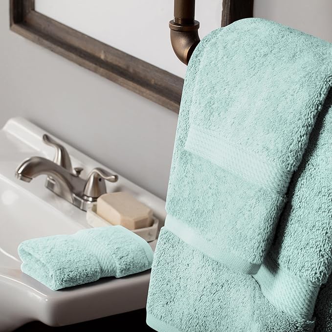 SUPERIOR Egyptian Cotton Pile 3 Piece Towel Set, Includes 1 Bath, 1 Hand