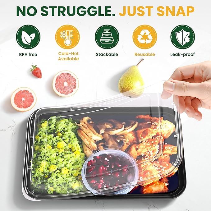 28oz Meal Prep Containers, Reusable Bento Box