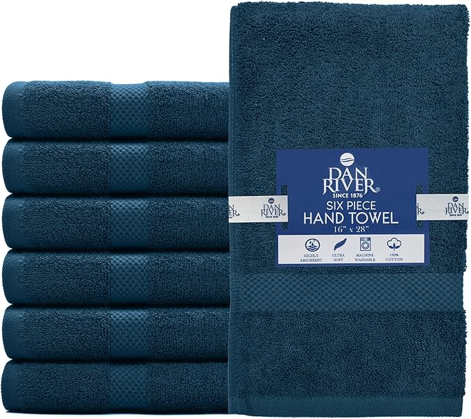 DAN RIVER 6-Pack Premium Hand Towels