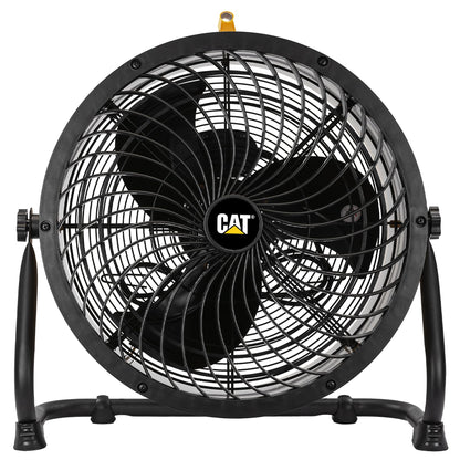 CAT fans - 18”-Blade High-Velocity Drum Fan Heavy Duty Industrial Grade (Yellow, 2-in-1): 3,400 CFM, 4-Speed, 360 Degree Adjustable Drum Head, Dual Ball Bearing Motor with Die-Cast Cover (HVD-18AC)