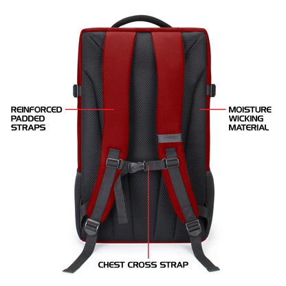 ENHANCE Collector's Edition Board Game Backpack - Reinforced Rigid Board Game Storage with Padded Shoulder Straps, Carrying Handle, and Accessories Pockets for Dice, Card Games, More (Dragon Red)