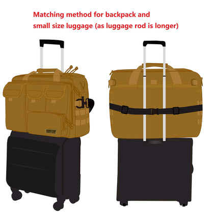 Seibertron Adjustable Utility Luggage Straps Travel Bag Or Backpack Accessories Design Laptop Bag Handbags Fit for Large Or Small Luggage Suitcase Baggage with Quick-Release Buckle Black