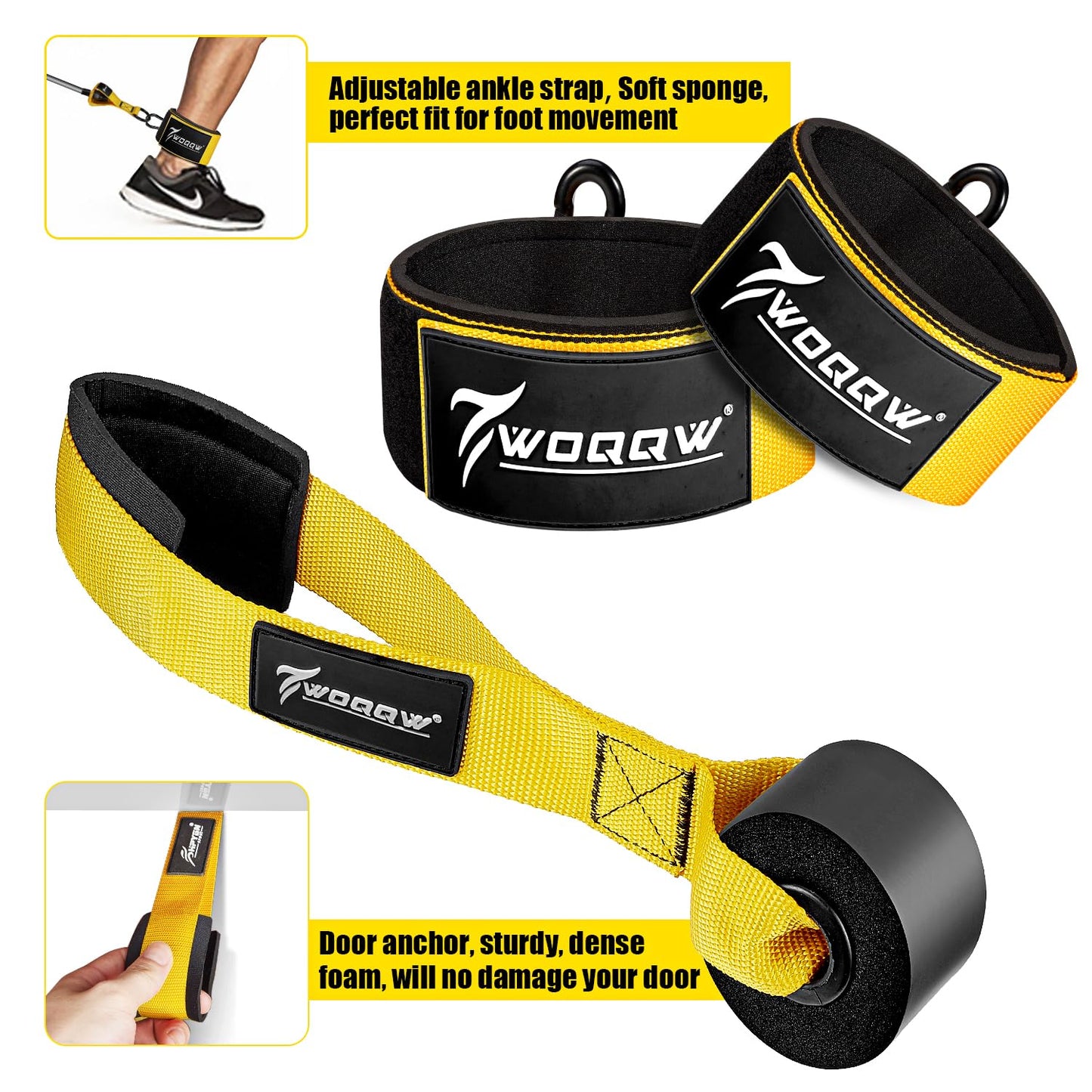 WOQQW Heavy Resistance Bands, 350lbs Resistance Bands Set for Men, Exercise Bands with Handles, Door Anchor, Weights Workout Bands for Muscle and Strength Training - Home Gym Workout Equipment