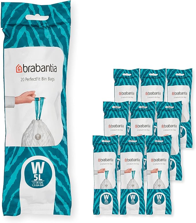 Brabantia PerfectFit Trash Bags Thick Plastic Trash Can Liners