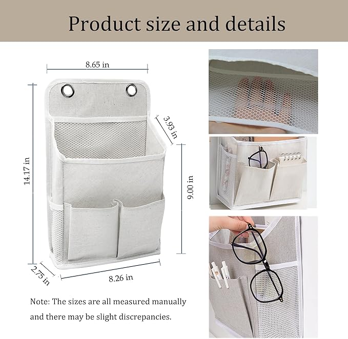 2-Pack Hanging Storage Organizer, Over The Door Hanging Bags/Wall Baskets